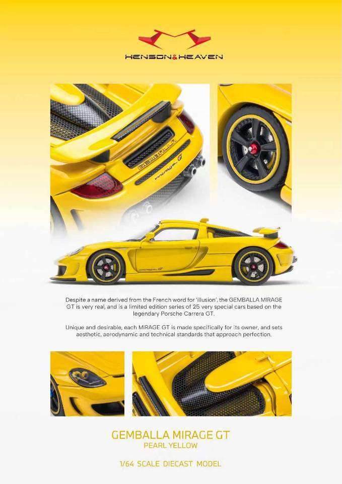 PREORDER Henson & Heaven 1:64 Gemballa Mirage GT