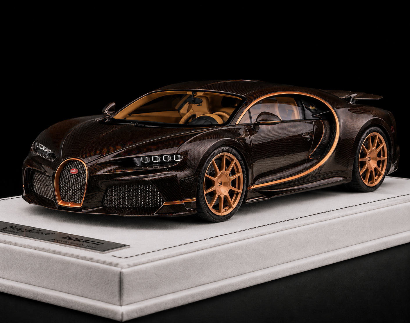 PREORDER Henson & Heaven 1:18 Bugatti Chiron Super Sport (Brown Carbon Fiber)