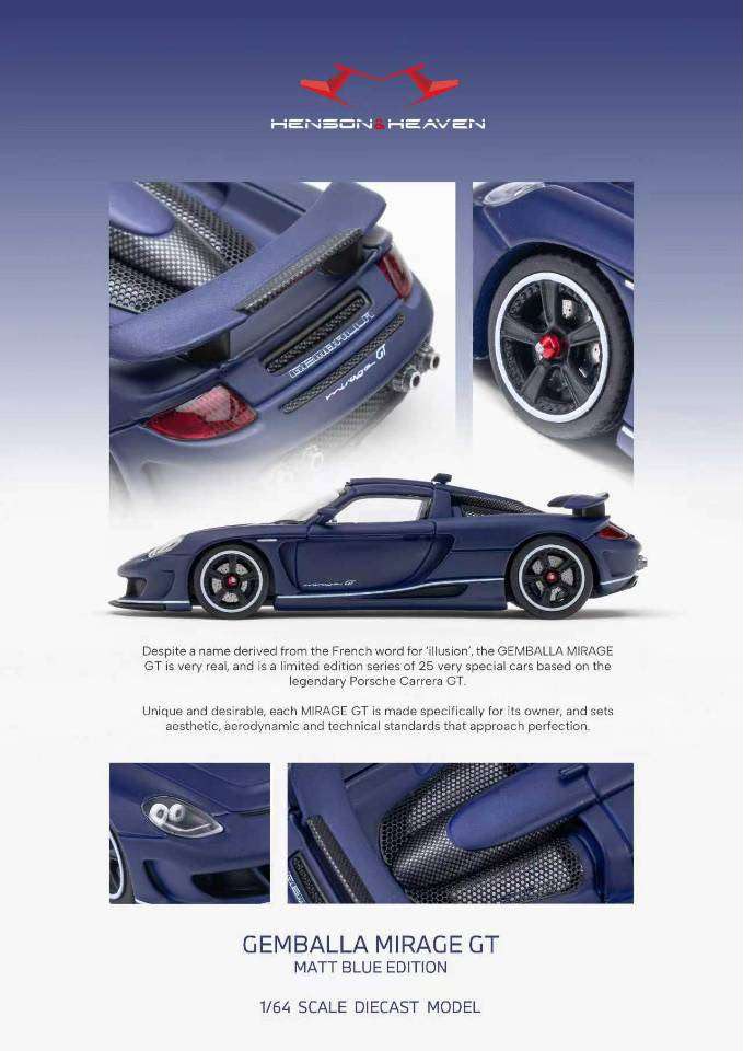 PREORDER Henson & Heaven 1:64 Gemballa Mirage GT
