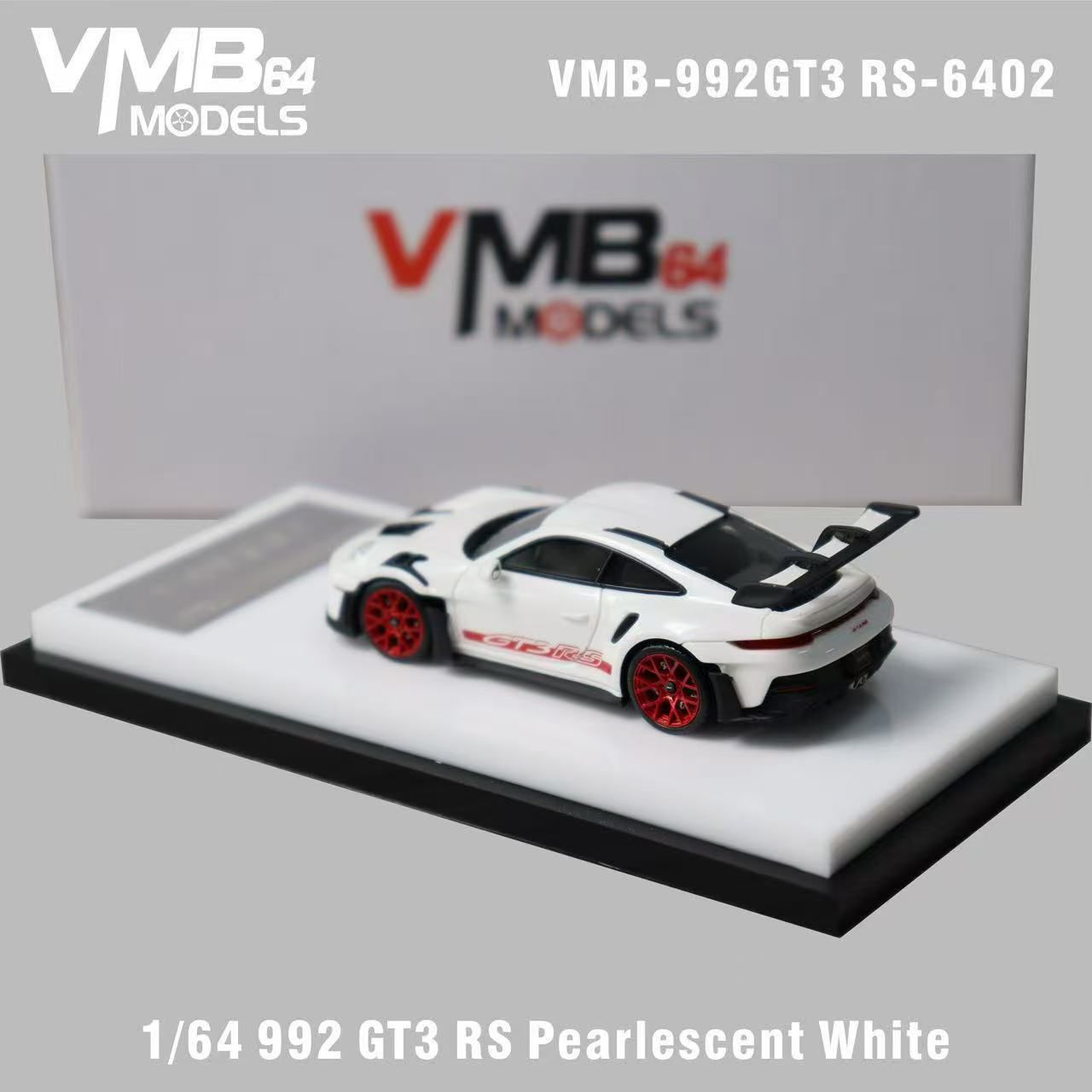 PREORDER VMB 1:64 Porsche 911 992 GT3 RS (White)