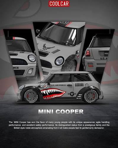 Cool Car 1:64 Mini Cooper 'Shark Mouth'