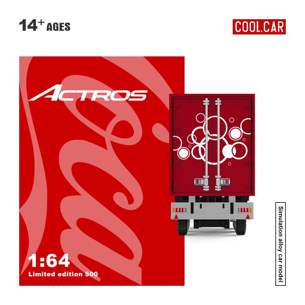 PREORDER Cool Car 1:64 Scania Actros Container Truck - Coca Cola