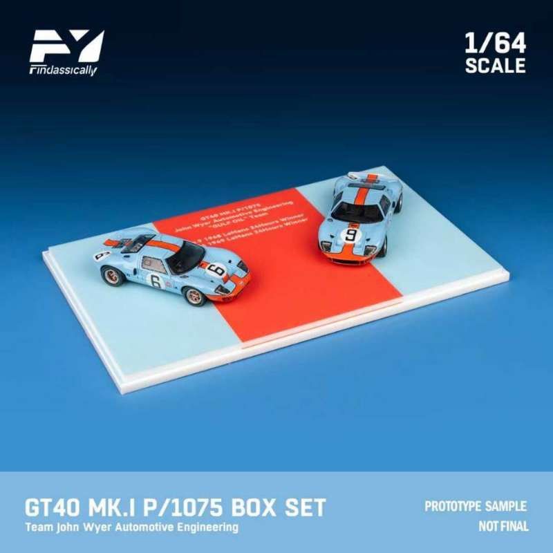PREORDER Findassically 1:64 Ford GT40 MK.I Le Mans Winner Duo Set