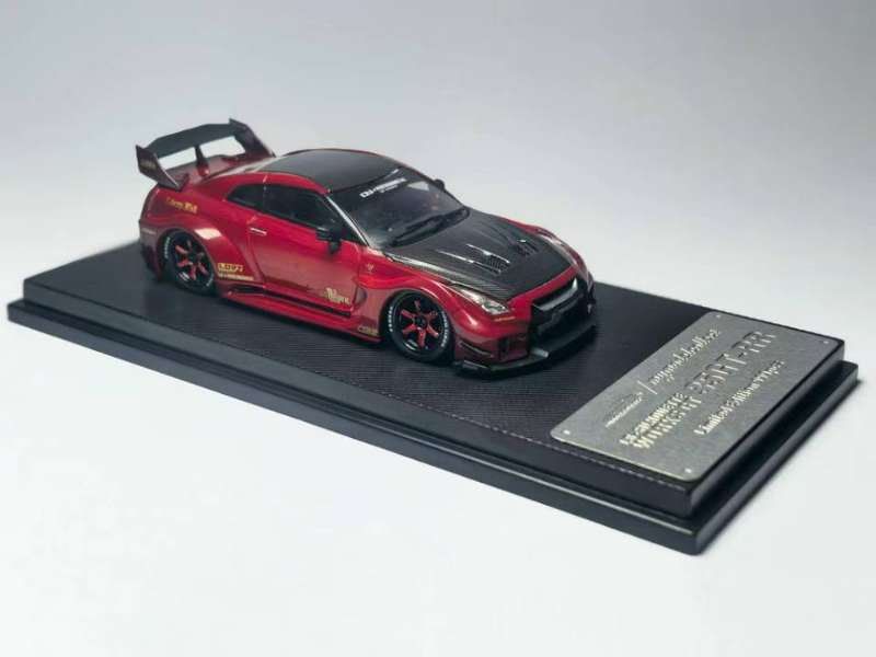 PREORDER MyModelCollect MC 1:64 Nissan GTR R35 LB-WORKS (Solid Red)