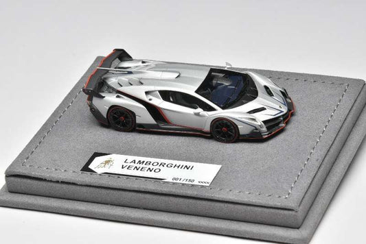 Pantheon Models 1:64 Lamborghini Veneno LP750-4 (Matte Grey/Red)