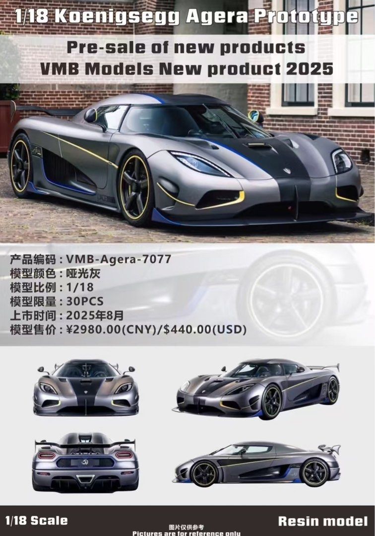 [PRE-ORDER] VMB 1:18 Koenigsegg Agera Prototype