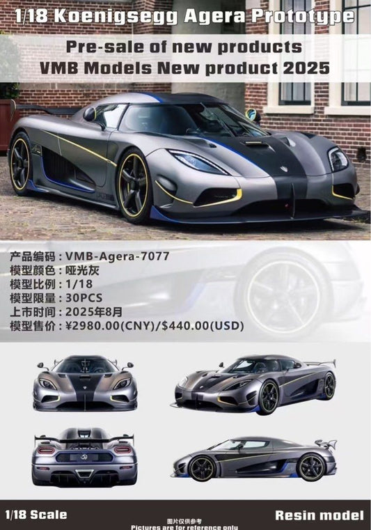 [PRE-ORDER] VMB 1:18 Koenigsegg Agera Prototype